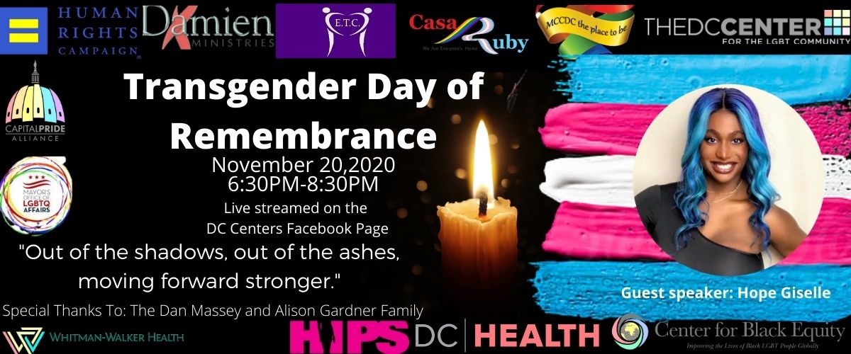 Transgender Day of Remembrance Capital Pride Alliance